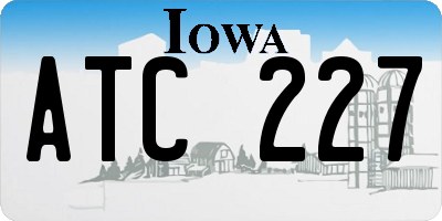 IA license plate ATC227