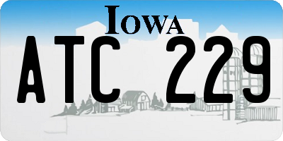 IA license plate ATC229