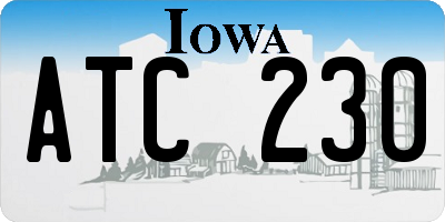 IA license plate ATC230