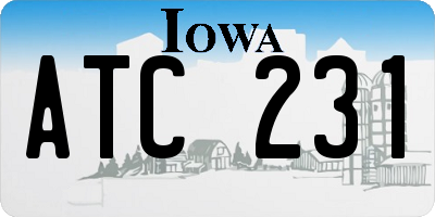 IA license plate ATC231