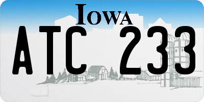 IA license plate ATC233