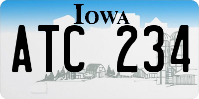 IA license plate ATC234