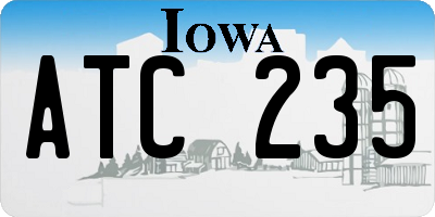 IA license plate ATC235