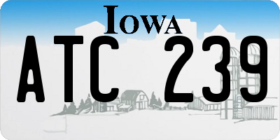 IA license plate ATC239