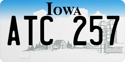 IA license plate ATC257