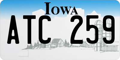 IA license plate ATC259