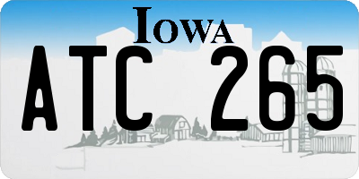 IA license plate ATC265