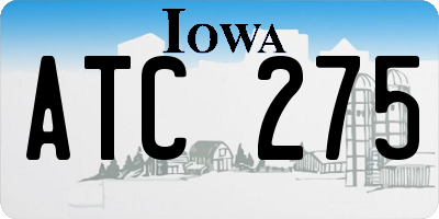 IA license plate ATC275