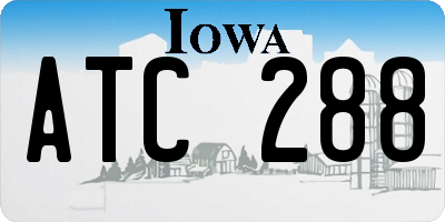 IA license plate ATC288
