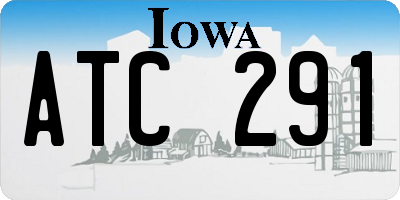 IA license plate ATC291