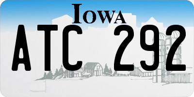 IA license plate ATC292