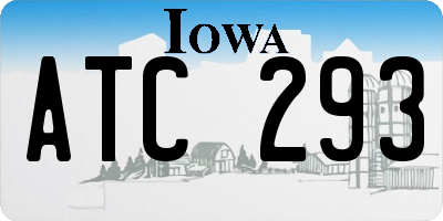 IA license plate ATC293