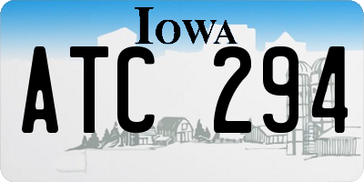 IA license plate ATC294