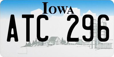 IA license plate ATC296