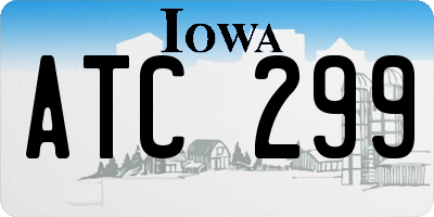 IA license plate ATC299