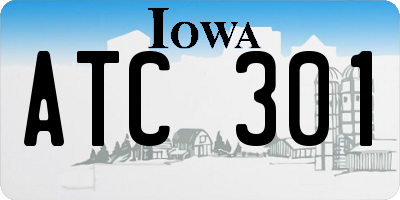 IA license plate ATC301