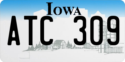 IA license plate ATC309