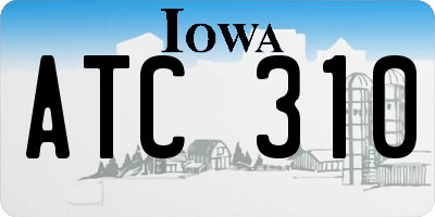 IA license plate ATC310