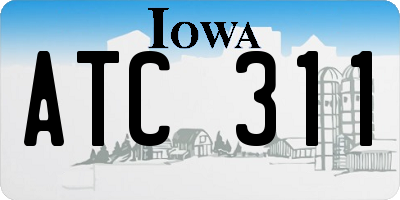IA license plate ATC311