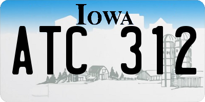 IA license plate ATC312