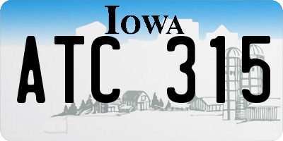 IA license plate ATC315