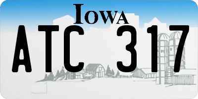 IA license plate ATC317