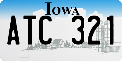 IA license plate ATC321