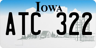 IA license plate ATC322