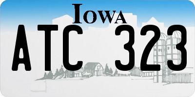 IA license plate ATC323