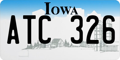 IA license plate ATC326