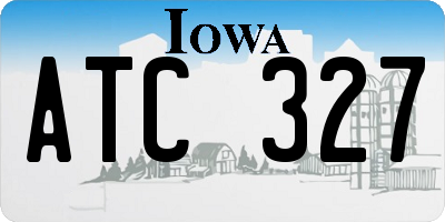 IA license plate ATC327