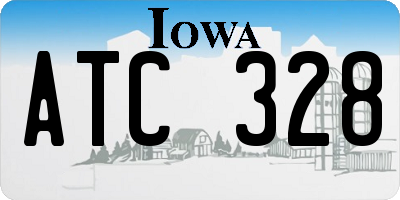 IA license plate ATC328