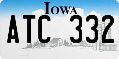 IA license plate ATC332