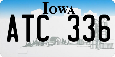 IA license plate ATC336