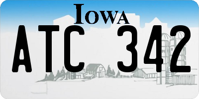 IA license plate ATC342