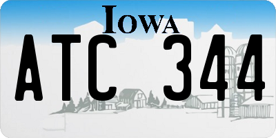 IA license plate ATC344