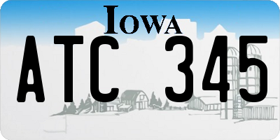IA license plate ATC345
