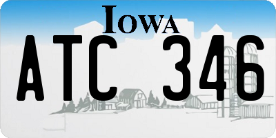IA license plate ATC346