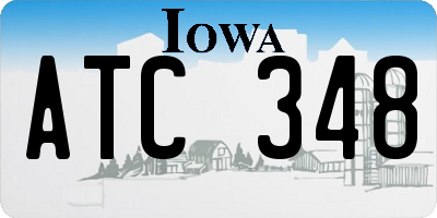 IA license plate ATC348