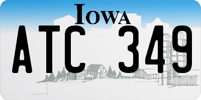 IA license plate ATC349