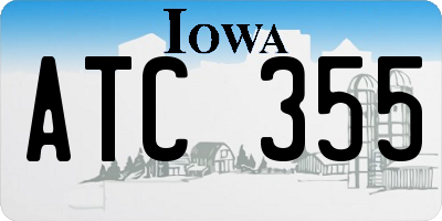 IA license plate ATC355