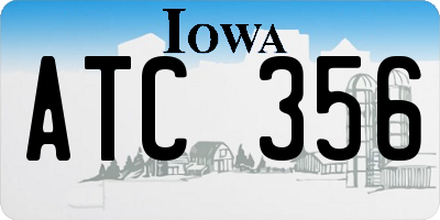 IA license plate ATC356
