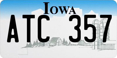 IA license plate ATC357