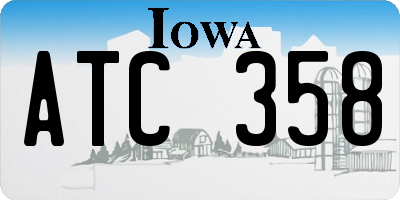 IA license plate ATC358