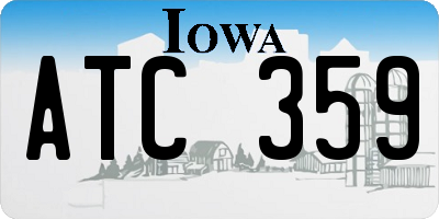 IA license plate ATC359