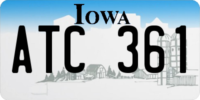 IA license plate ATC361