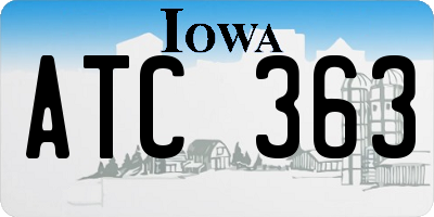 IA license plate ATC363