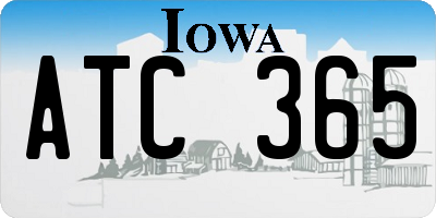IA license plate ATC365