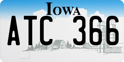 IA license plate ATC366