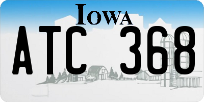 IA license plate ATC368